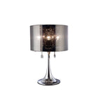 Diyas - Trace Table Lamp With Chrome Shade 3 Light E14 Polished Chrome/PVC /Crystal - Luminosity Designs Ltd