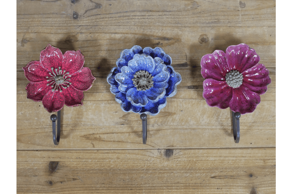 Luminosity Designs - Traditional Victorian Style Floral Poppy Hanging Hooks - Luminosity Designs Ltd
