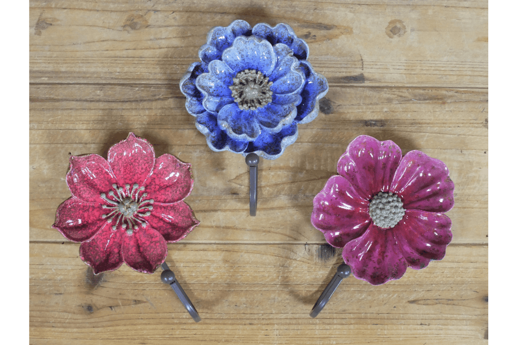 Luminosity Designs - Traditional Victorian Style Floral Poppy Hanging Hooks - Luminosity Designs Ltd