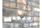 Traditional Victorian Style Hanging Iron Bird Feeder with Patina Detail for Garden - Luminosity Designs Ltd