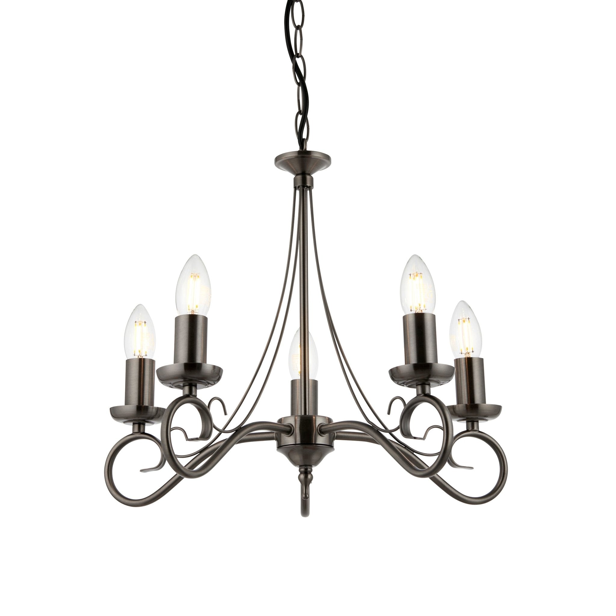 Endon - Trafford 5 Light Chandelier - Luminosity Designs Ltd