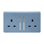 Trendiswitch - Trendi 2 gang Socket Long Switch - Luminosity Designs Ltd