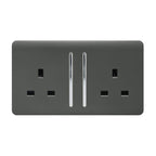 Trendiswitch - Trendi 2 gang Socket Long Switch - Luminosity Designs Ltd