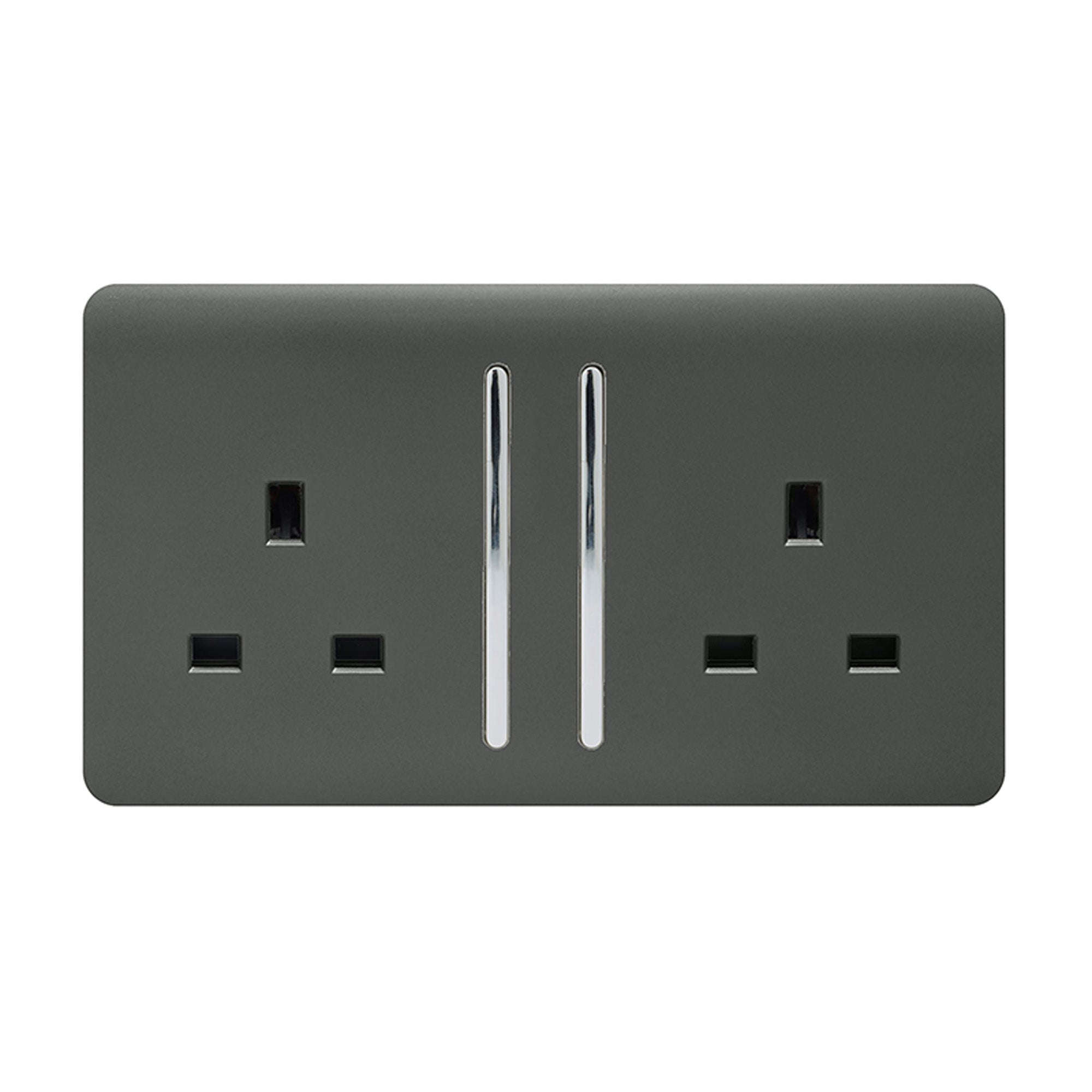 Trendiswitch - Trendi 2 gang Socket Long Switch - Luminosity Designs Ltd