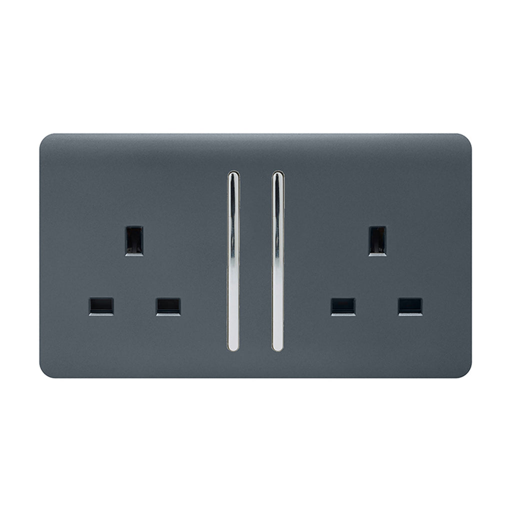 Trendiswitch - Trendi 2 gang Socket Long Switch - Luminosity Designs Ltd