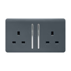 Trendiswitch - Trendi 2 gang Socket Long Switch - Luminosity Designs Ltd