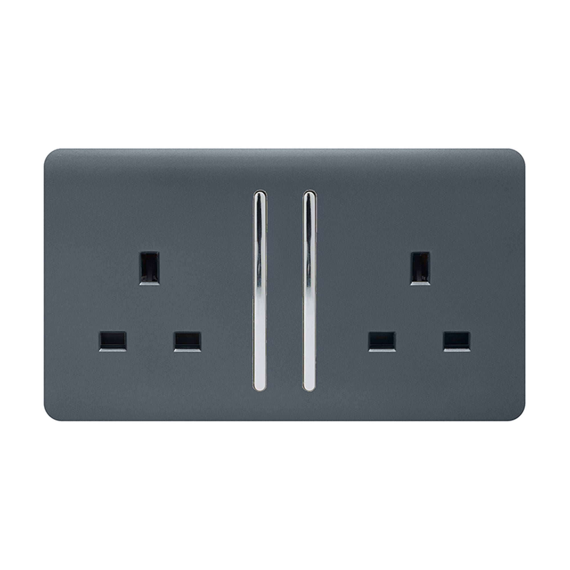 Trendiswitch - Trendi 2 gang Socket Long Switch - Luminosity Designs Ltd