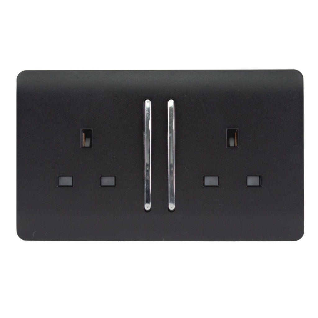 Trendiswitch - Trendi 2 gang Socket Long Switch - Luminosity Designs Ltd