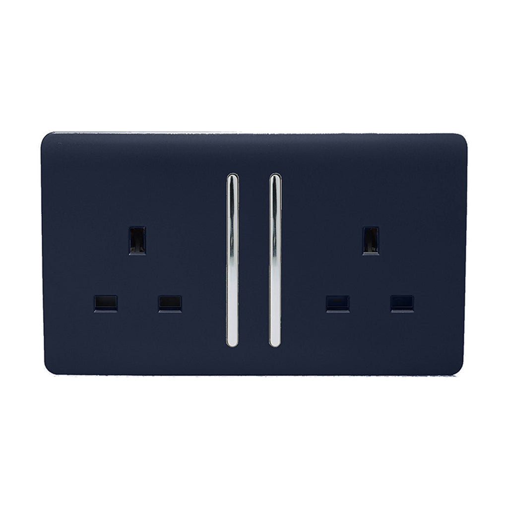 Trendiswitch - Trendi 2 gang Socket Long Switch - Luminosity Designs Ltd