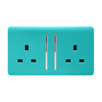 Trendiswitch - Trendi 2 gang Socket Long Switch - Luminosity Designs Ltd