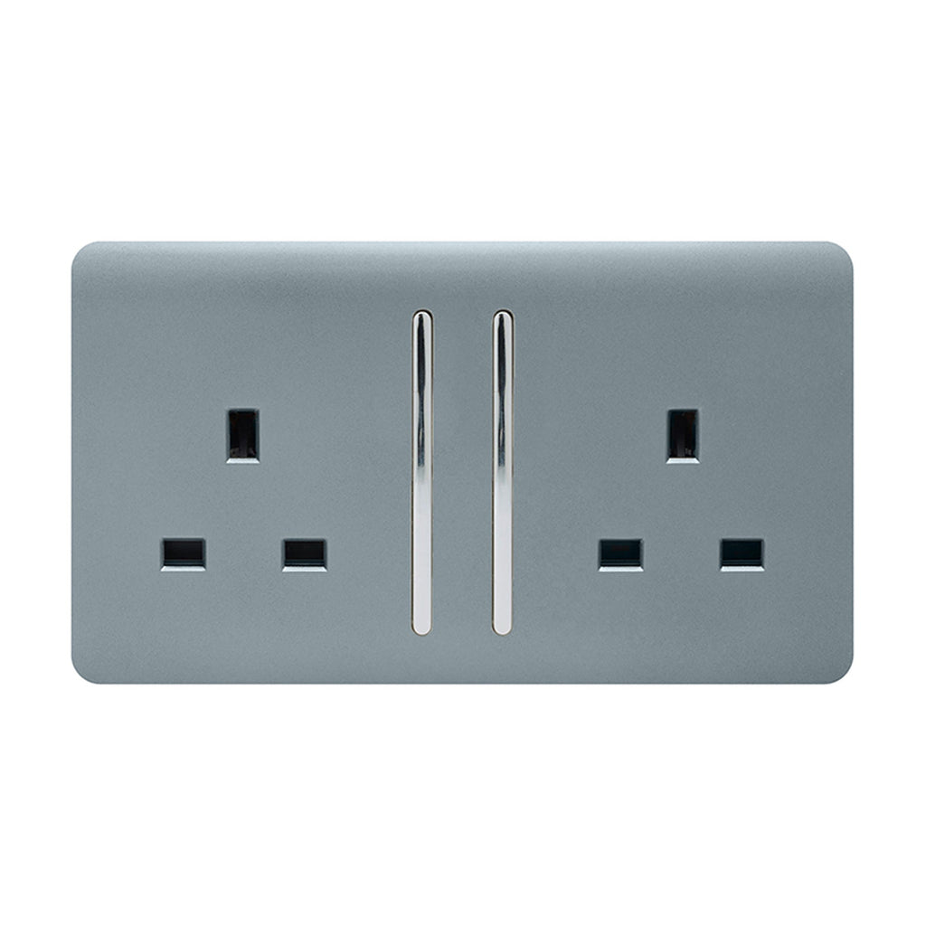 Trendiswitch - Trendi 2 gang Socket Long Switch - Luminosity Designs Ltd