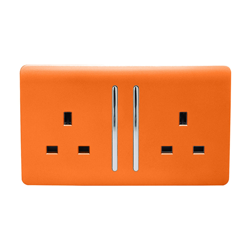 Trendiswitch - Trendi 2 gang Socket Long Switch - Luminosity Designs Ltd