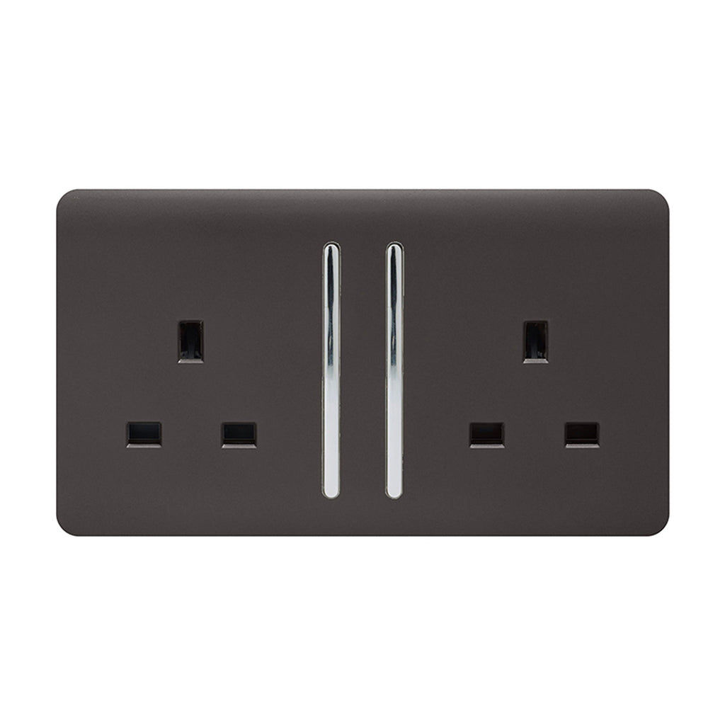Trendiswitch - Trendi 2 gang Socket Long Switch - Luminosity Designs Ltd
