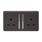 Trendiswitch - Trendi 2 gang Socket Long Switch - Luminosity Designs Ltd