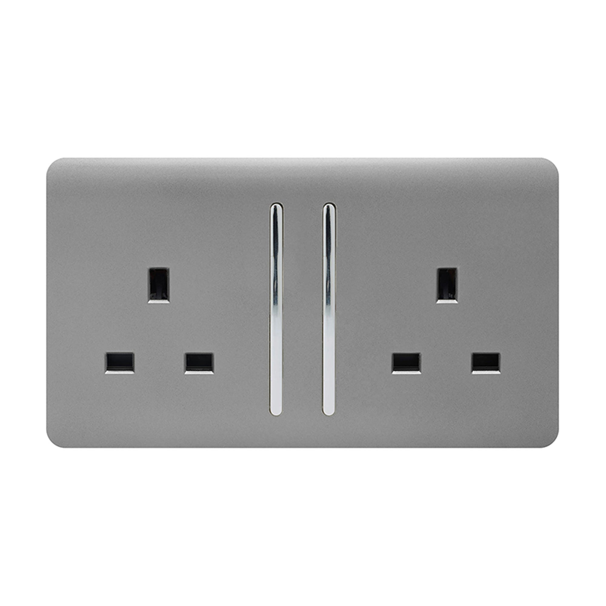 Trendiswitch - Trendi 2 gang Socket Long Switch - Luminosity Designs Ltd
