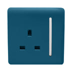 Trendiswitch - Trendi, Artistic Modern 1 Gang 13 Amp Long Switched Single Socket , BRITISH MADE, (25mm Back Box Required) - Luminosity Designs Ltd