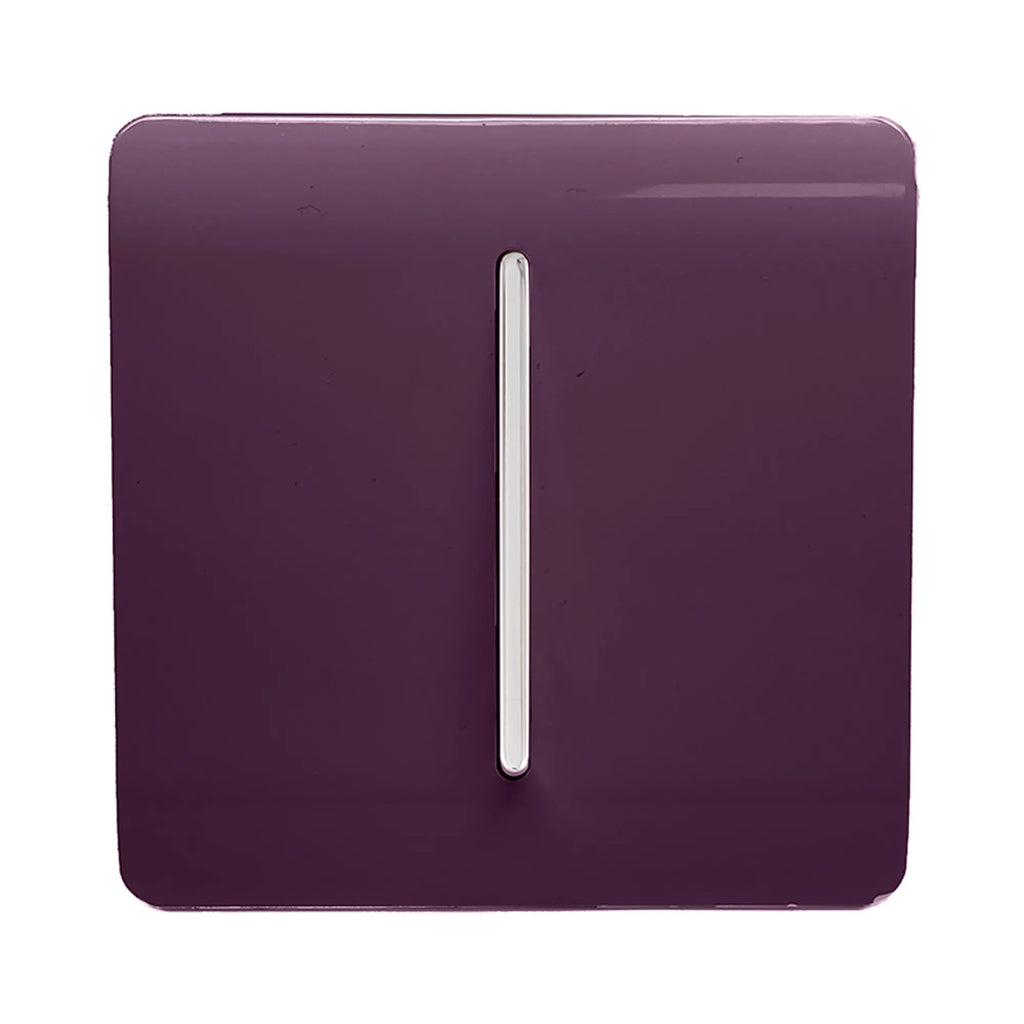 Trendiswitch - Trendi, Artistic Modern 1 Gang 2 Way 10 Amp Rocker Light Switch, BRITISH MADE, (25mm Back Box Required) - Luminosity Designs Ltd