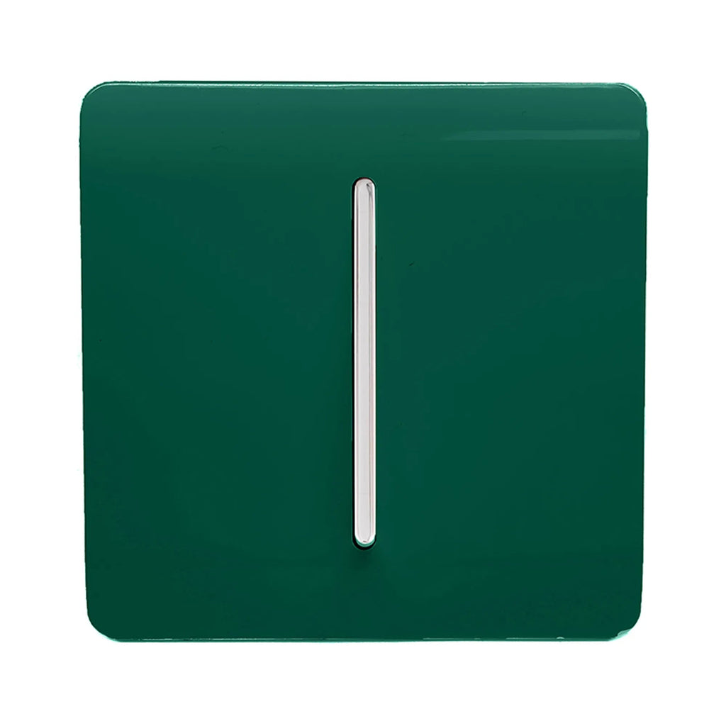 Trendiswitch - Trendi, Artistic Modern 1 Gang 2 Way 10 Amp Rocker Light Switch, BRITISH MADE, (25mm Back Box Required) - Luminosity Designs Ltd