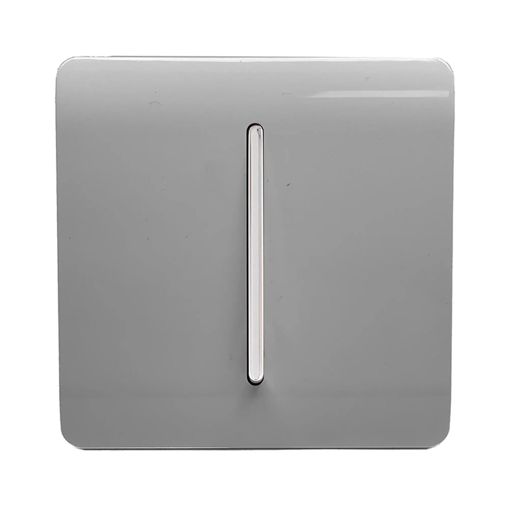Trendiswitch - Trendi, Artistic Modern 1 Gang 2 Way 10 Amp Rocker Light Switch, BRITISH MADE, (25mm Back Box Required) - Luminosity Designs Ltd