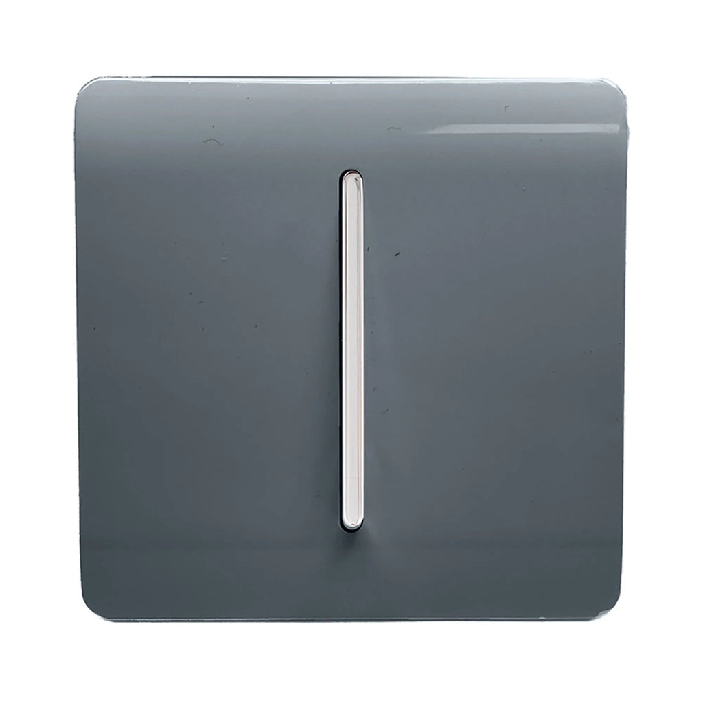 Trendiswitch - Trendi, Artistic Modern 1 Gang 2 Way 10 Amp Rocker Light Switch, BRITISH MADE, (25mm Back Box Required) - Luminosity Designs Ltd