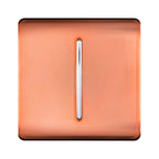 Trendiswitch - Trendi, Artistic Modern 1 Gang 2 Way 10 Amp Rocker Light Switch, BRITISH MADE, (25mm Back Box Required) - Luminosity Designs Ltd