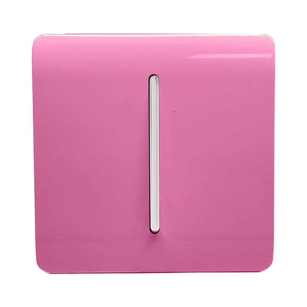 Trendiswitch - Trendi, Artistic Modern 1 Gang 2 Way 10 Amp Rocker Light Switch, BRITISH MADE, (25mm Back Box Required) - Luminosity Designs Ltd