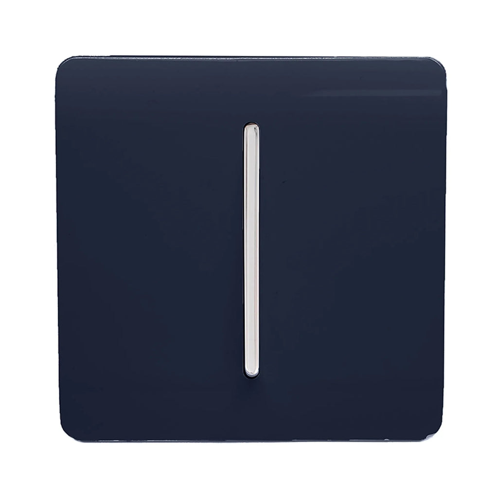 Trendiswitch - Trendi, Artistic Modern 1 Gang 2 Way 10 Amp Rocker Light Switch, BRITISH MADE, (25mm Back Box Required) - Luminosity Designs Ltd