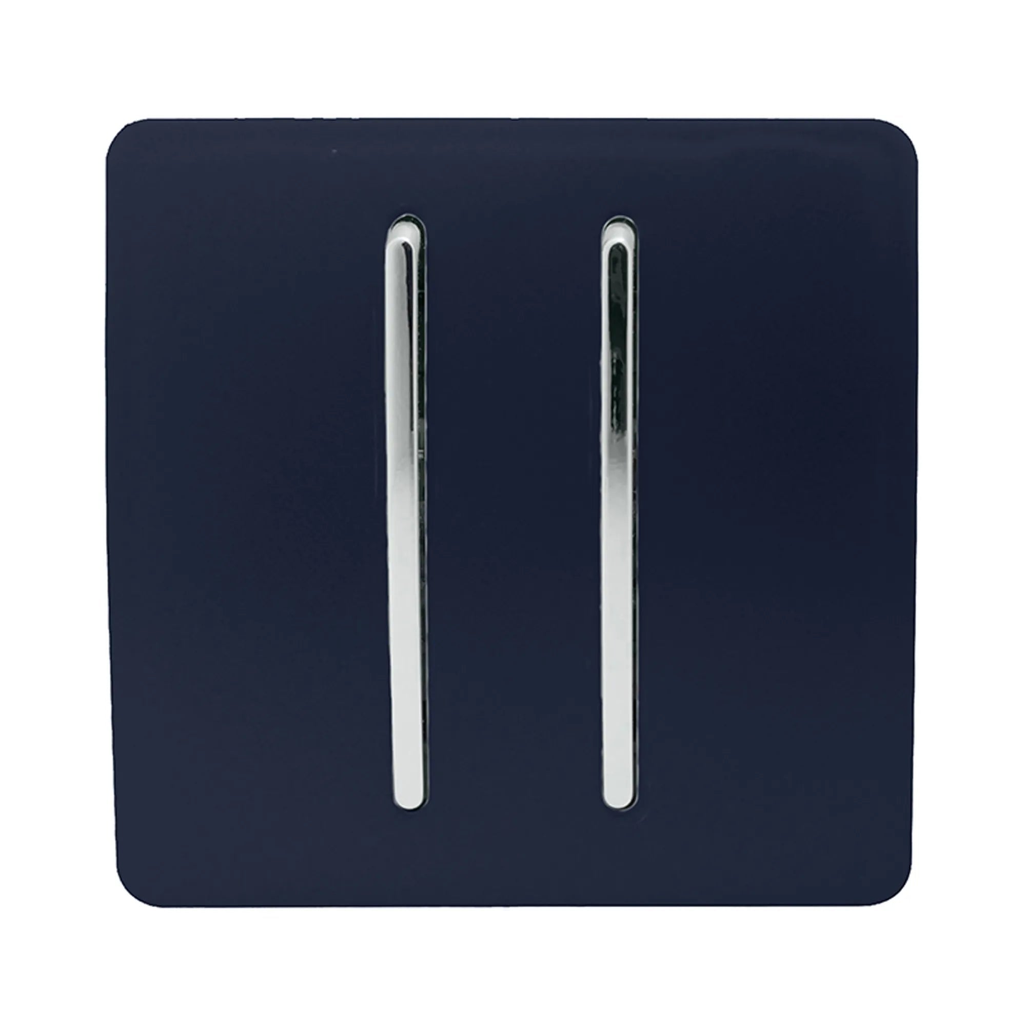 Trendiswitch - Trendi, Artistic Modern 2 Gang (1x2 Way, 1xIntermediate) 10 Amp Rocker, BRITISH MADE, (25mm Back Box Required) - Luminosity Designs Ltd