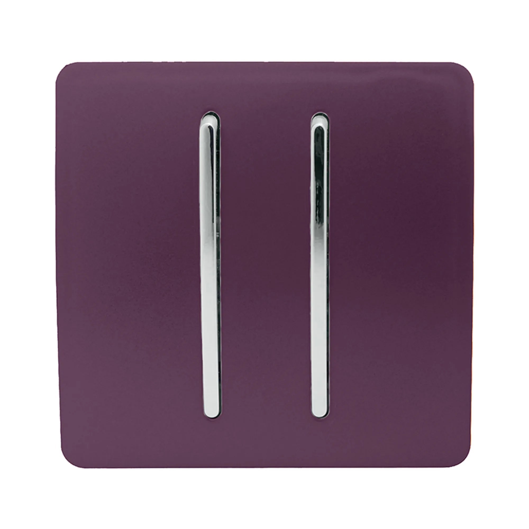 Trendiswitch - Trendi, Artistic Modern 2 Gang (1x2 Way, 1xIntermediate) 10 Amp Rocker, BRITISH MADE, (25mm Back Box Required) - Luminosity Designs Ltd
