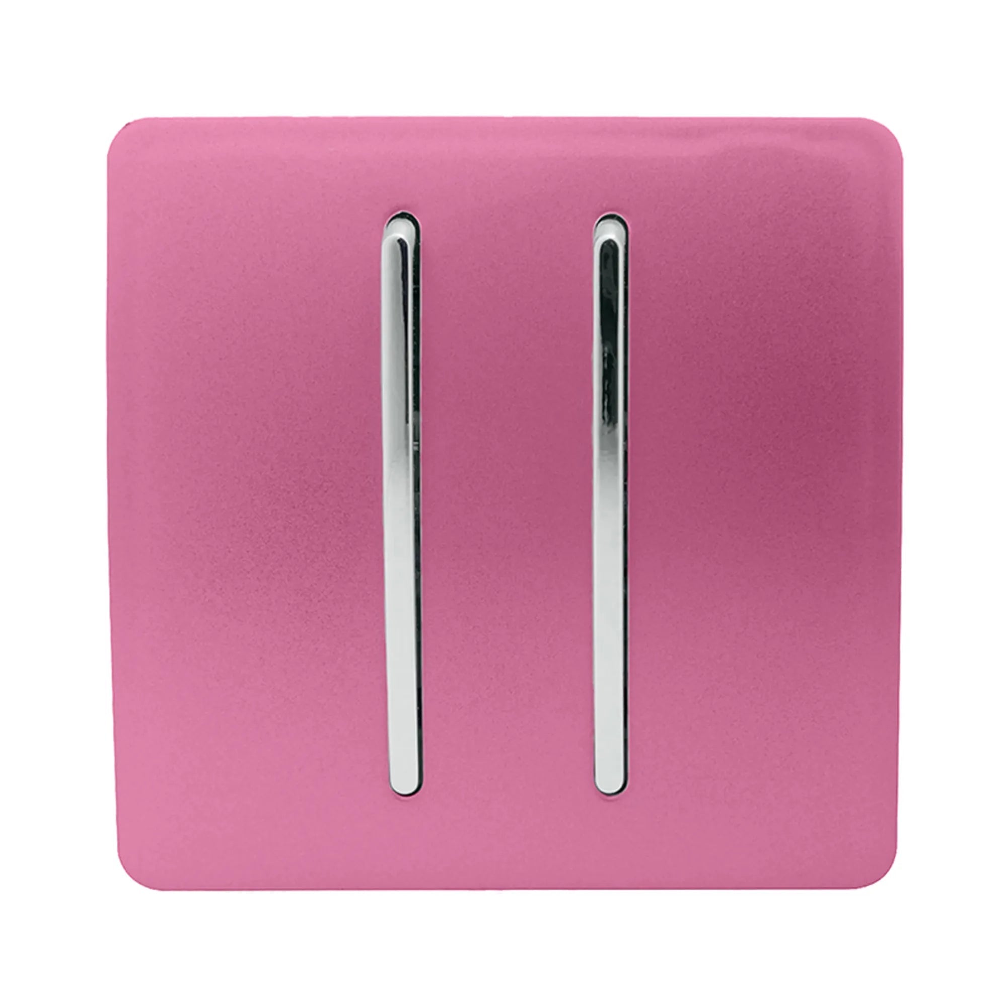 Trendiswitch - Trendi, Artistic Modern 2 Gang (1x2 Way, 1xIntermediate) 10 Amp Rocker, BRITISH MADE, (25mm Back Box Required) - Luminosity Designs Ltd