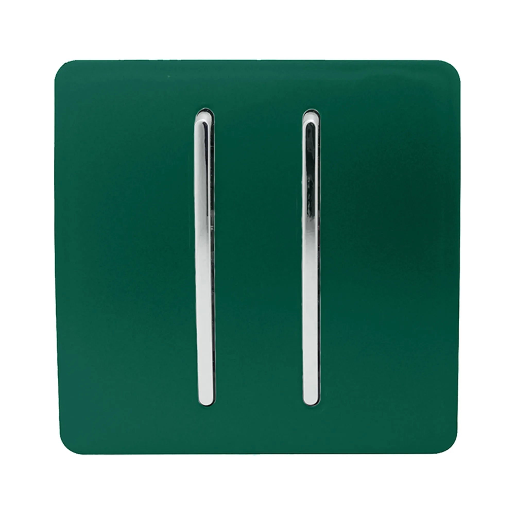 Trendiswitch - Trendi, Artistic Modern 2 Gang (1x2 Way, 1xIntermediate) 10 Amp Rocker, BRITISH MADE, (25mm Back Box Required) - Luminosity Designs Ltd