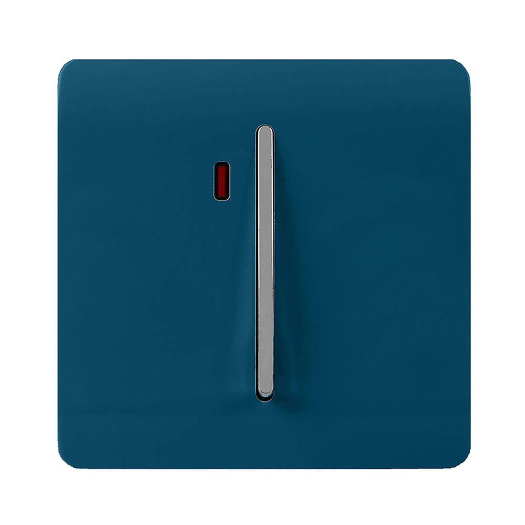 Trendiswitch - Trendi, Artistic Modern 20 Amp Neon Insert Double Pole Switch , BRITISH MADE, (25mm Back Box Required) - Luminosity Designs Ltd