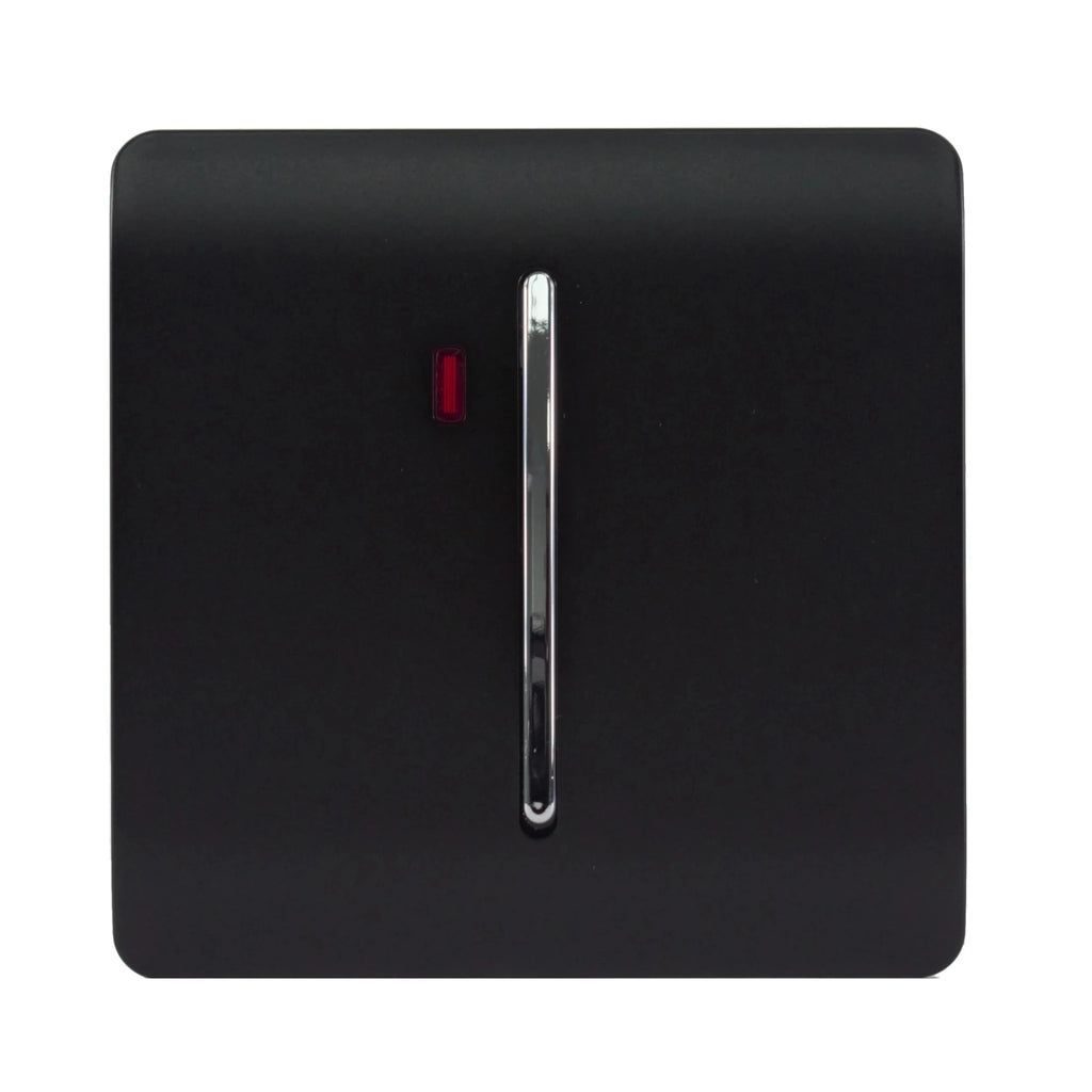 Trendiswitch - Trendi, Artistic Modern 20 Amp Neon Insert Double Pole Switch , BRITISH MADE, (25mm Back Box Required) - Luminosity Designs Ltd