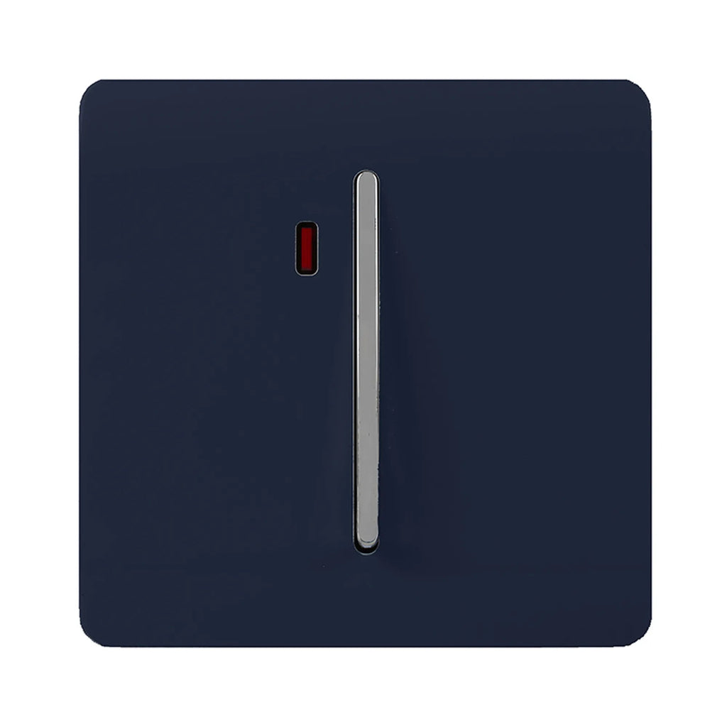 Trendiswitch - Trendi, Artistic Modern 20 Amp Neon Insert Double Pole Switch , BRITISH MADE, (25mm Back Box Required) - Luminosity Designs Ltd