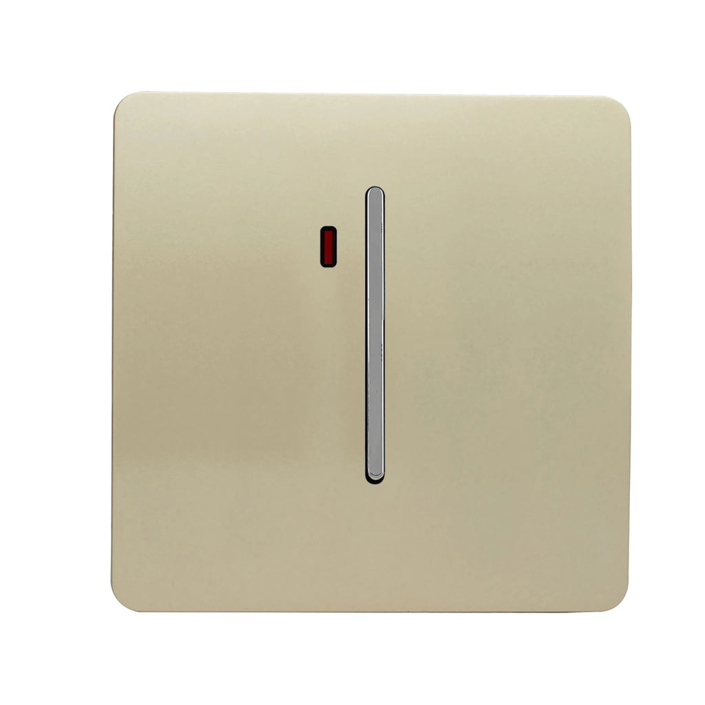 Trendiswitch - Trendi, Artistic Modern 20 Amp Neon Insert Double Pole Switch , BRITISH MADE, (25mm Back Box Required) - Luminosity Designs Ltd