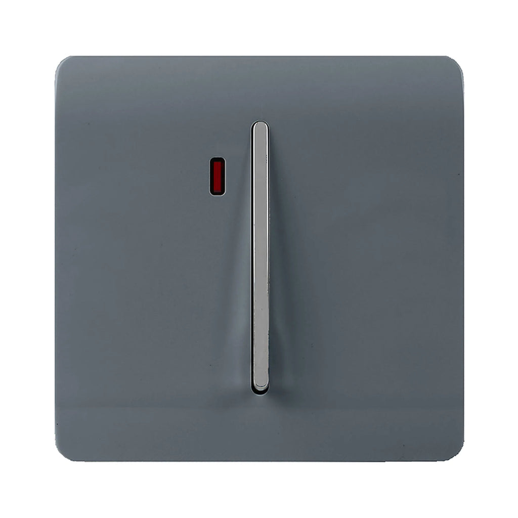 Trendiswitch - Trendi, Artistic Modern 20 Amp Neon Insert Double Pole Switch , BRITISH MADE, (25mm Back Box Required) - Luminosity Designs Ltd