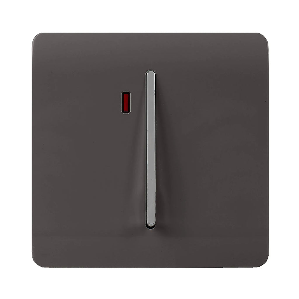 Trendiswitch - Trendi, Artistic Modern 20 Amp Neon Insert Double Pole Switch , BRITISH MADE, (25mm Back Box Required) - Luminosity Designs Ltd