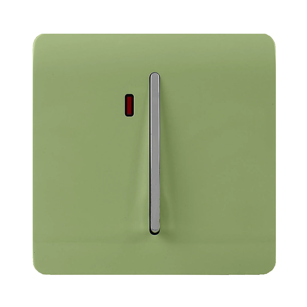 Trendiswitch - Trendi, Artistic Modern 20 Amp Neon Insert Double Pole Switch , BRITISH MADE, (25mm Back Box Required) - Luminosity Designs Ltd