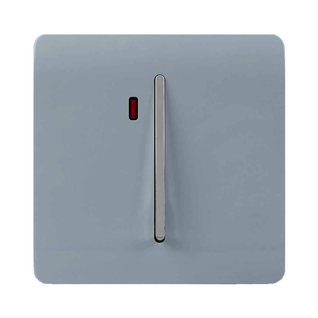 Trendiswitch - Trendi, Artistic Modern 20 Amp Neon Insert Double Pole Switch , BRITISH MADE, (25mm Back Box Required) - Luminosity Designs Ltd