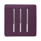 Trendiswitch - Trendi, Artistic Modern 3 Gang 2 Way 10 Amp Rocker Light Switch, BRITISH MADE, (25mm Back Box Required) - Luminosity Designs Ltd