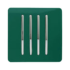 Trendiswitch - Trendi, Artistic Modern 4 Gang 2 Way 10 Amp Rocker , BRITISH MADE, (25mm Back Box Required) - Luminosity Designs Ltd