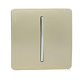 Trendiswitch - Trendi CHAMPAGNE GOLD 1 gang retractive switch for doorbells, door buzzers or intercom Systems - Luminosity Designs Ltd