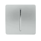 Trendiswitch - Trendi SILVER 1 gang retractive switch for doorbells, door buzzers or intercom Systems - Luminosity Designs Ltd