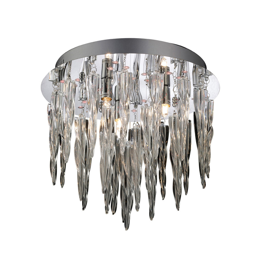 Diyas - Tropez Ceiling 3 Light G9 With RGB LEDs And Remote Control Polished Chrome/Glass - Luminosity Designs Ltd