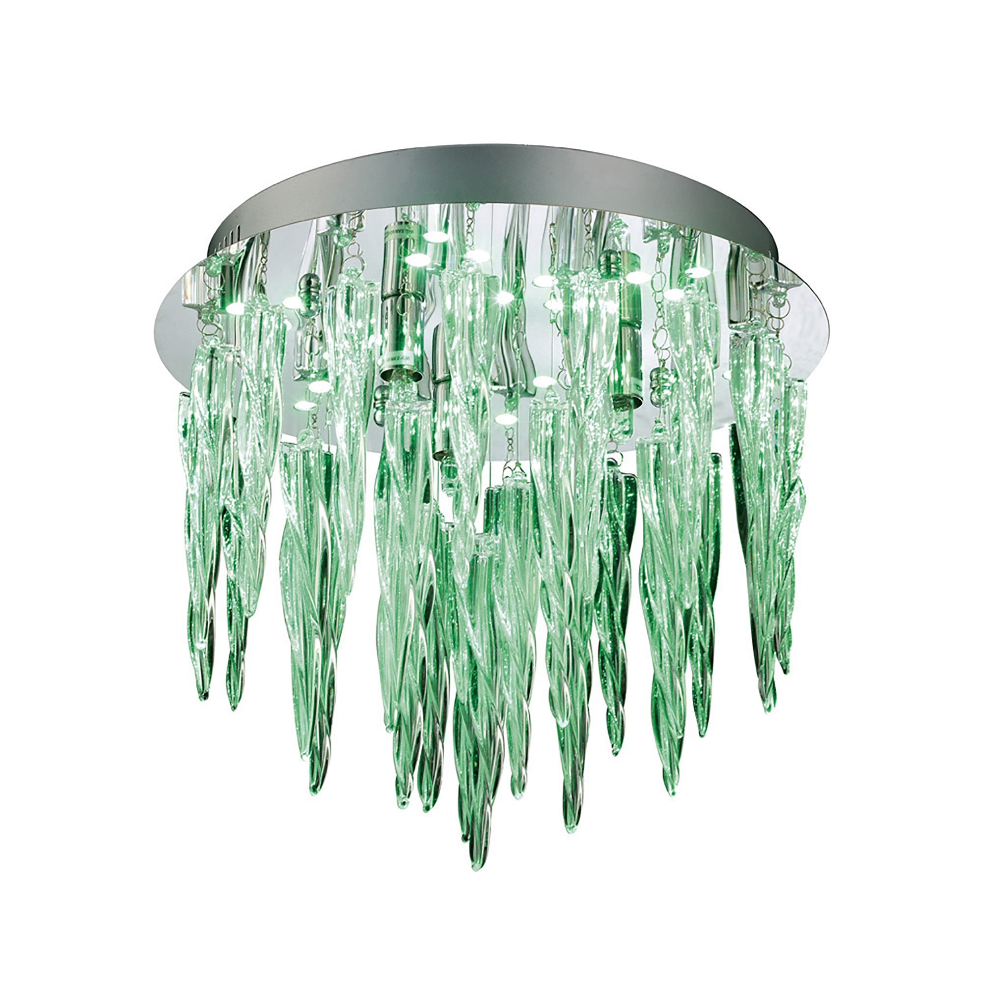 Diyas - Tropez Ceiling 3 Light G9 With RGB LEDs And Remote Control Polished Chrome/Glass - Luminosity Designs Ltd