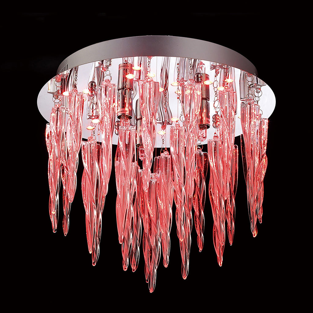 Diyas - Tropez Ceiling 3 Light G9 With RGB LEDs And Remote Control Polished Chrome/Glass - Luminosity Designs Ltd