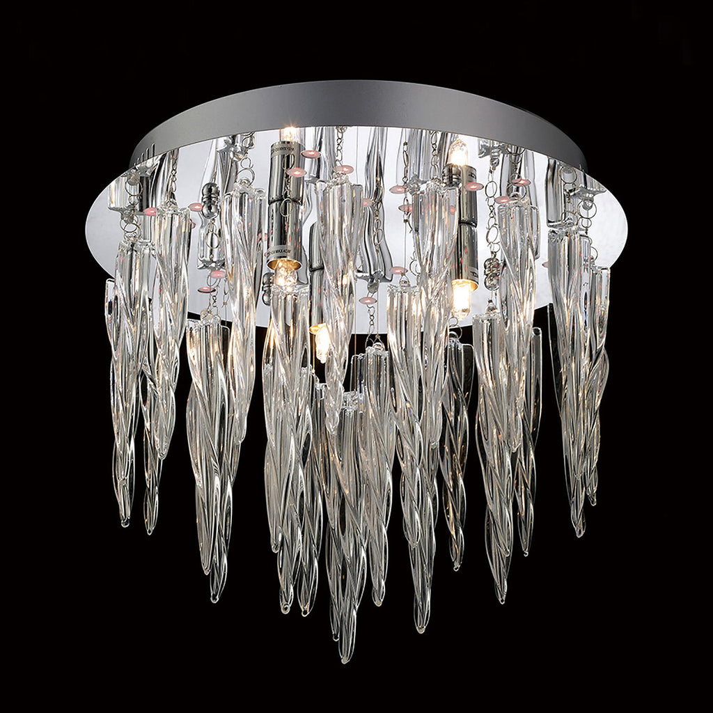 Diyas - Tropez Ceiling 3 Light G9 With RGB LEDs And Remote Control Polished Chrome/Glass - Luminosity Designs Ltd