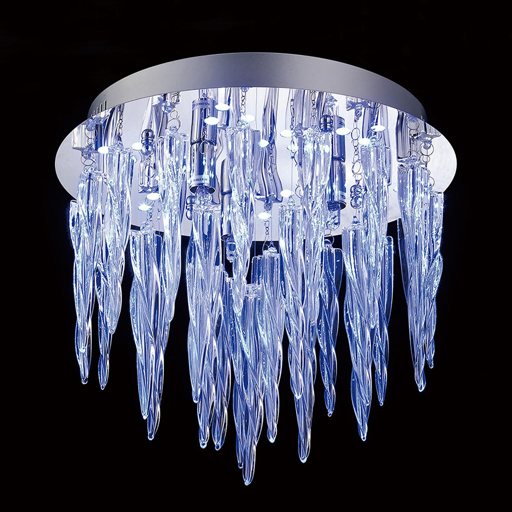 Diyas - Tropez Ceiling 3 Light G9 With RGB LEDs And Remote Control Polished Chrome/Glass - Luminosity Designs Ltd