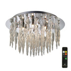Diyas - Tropez Ceiling 6 Light G9 With RGB LEDs And Remote Control Polished Chrome/Glass - Luminosity Designs Ltd