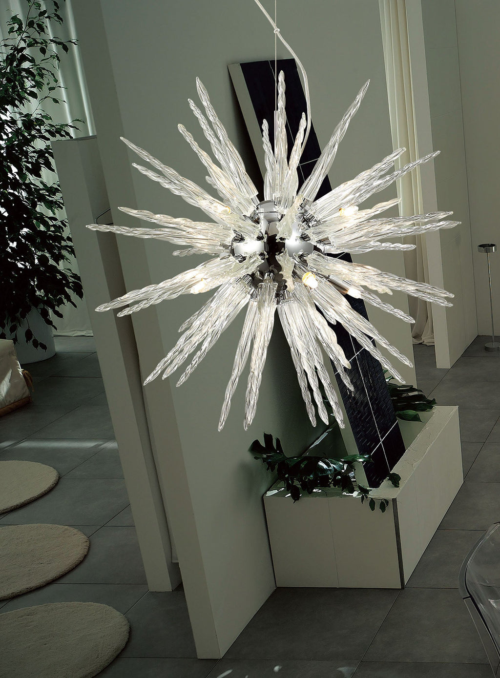 Diyas - Tropez Pendant 8 Light G9 Polished Chrome/Glass - Luminosity Designs Ltd